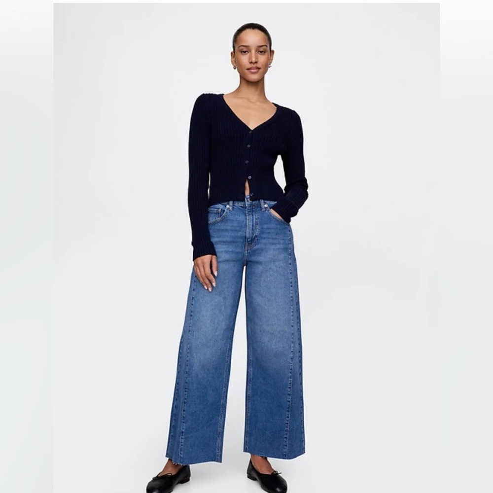 High rise wide leg ankle jean - not worn